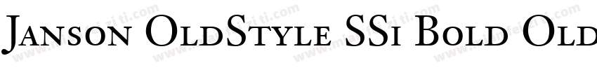 Janson OldStyle SSi Bold Oldstyle Figures字体转换